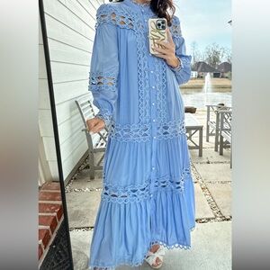 Elegant Blue  Maxi Dress